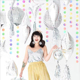 Iridescent Disco Holographic Mermaid Garland for Wedding Birthday and Under The Sea Party Decor