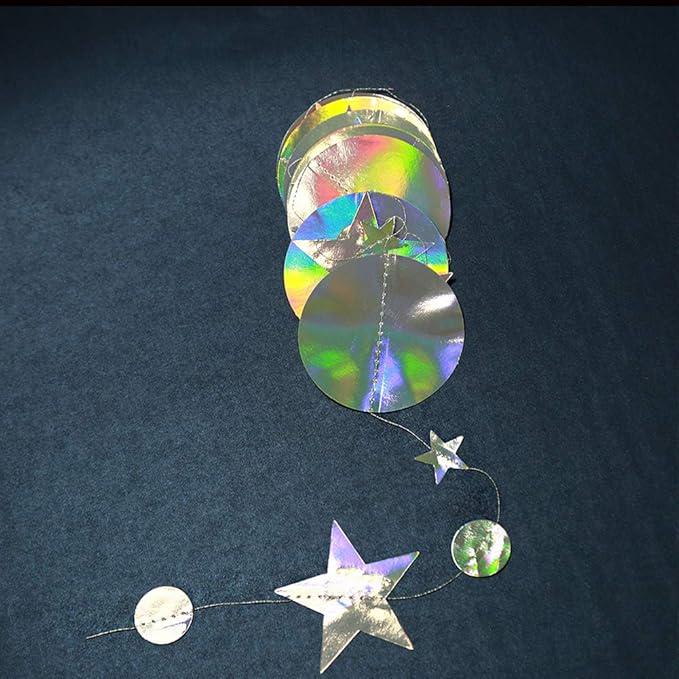 Iridescent Star Garland, Galaxy Party Decorations