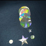 Iridescent Star Garland, Galaxy Party Decorations