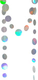 Holographic Paper Garland Shiny Iridescent Circle Dots 20 Ft Party Decor
