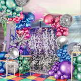Metallic Balloon Garland Arch Kit 157pcs Chrome Blue Red Purple Silver Disco Party