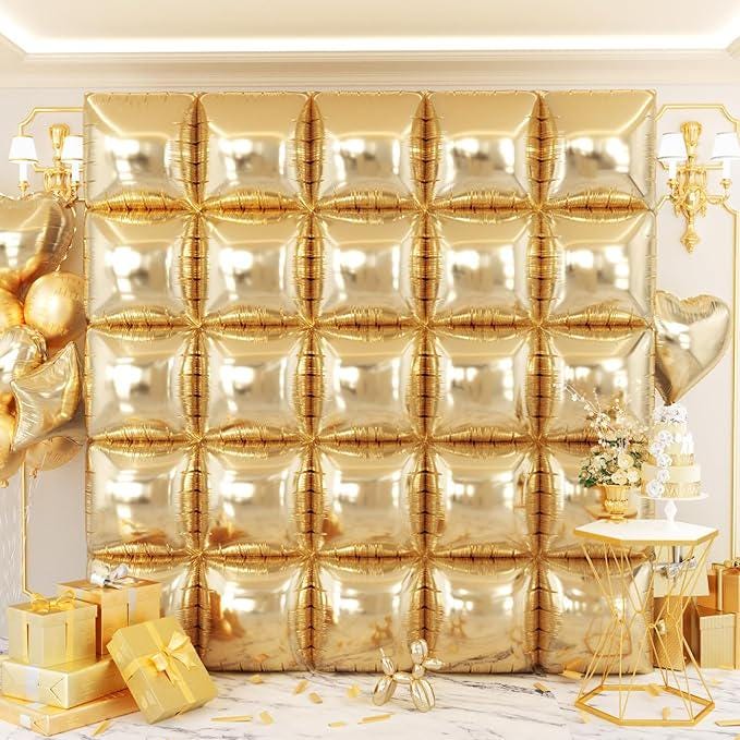 Light Gold Foil Balloon Wall 25pcs Double Sided Arch Kit Party Decor