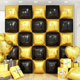 Black Gold Foil Balloon Wall 25pcs Double Sided Arch Kit Party Decor