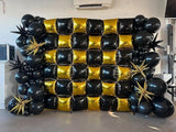 Black Gold Foil Balloon Wall 25pcs Double Sided Arch Kit Party Decor