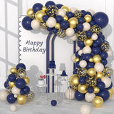 Navy Blue Gold Balloon Garland Arch Kit 142pcs Confetti Balloons Party Decor