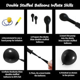 Black Double Stuffed Balloon Arch Kit 108pcs for Birthday Graduation Party Decor