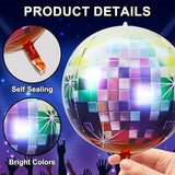 16 Pcs Disco Ball Balloons Colorful Birthday Party Decorations 50s 90s