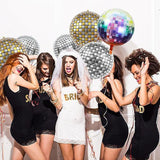 16 Pcs Disco Ball Balloons Colorful Birthday Party Decorations 50s 90s
