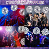 Large Silver Disco Ball Balloons (12 Pcs, 32 Inch)