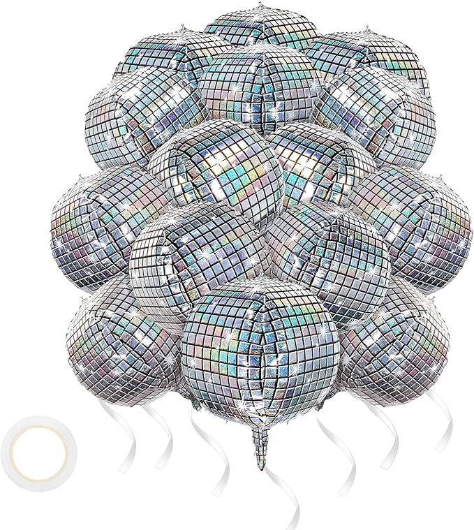 Disco Ball Balloons Set (15 Pcs) - 70s Party Decorations