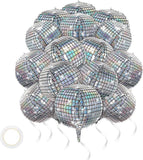 Disco Ball Balloons Set (15 Pcs) - 70s Party Decorations