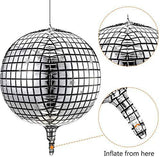 20 Pcs 4D Disco Ball Balloons, Metallic Mirror Party Decorations