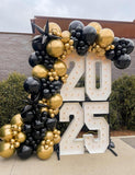 130 Pcs Black Gold Balloon Arch Garland Kit Confetti Star Foil Balloons Party Decor