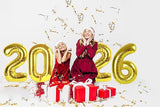 2026 Balloon Numbers 40 Inch Gold New Year Eve Party Decorations Foil Balloons