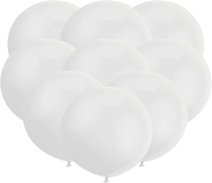 24 Pack 18 Inch Big White Latex Balloons Birthday Wedding Party Decorations
