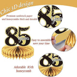 85th Birthday Table Centerpieces 9 Pieces Honeycomb Party Decorations for Adults