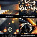 Happy New Year Banner 2026 Extra Large Backdrop for NYE Party Decorations 2026