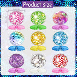 Disco Honeycomb Table Centerpieces Colorful Rock and Roll Party Decorations