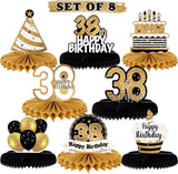 Happy 38th Birthday Honeycomb Table Centerpieces Party Decorations