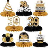 Happy 39th Birthday Honeycomb Table Centerpieces Party Decorations Gift Sign