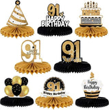 Happy 91st Birthday Honeycomb Table Centerpieces Party Table Decorations