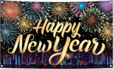 Extra Large Happy New Year Banner 72x44 Inch Firework Backdrop Party Decor 2026