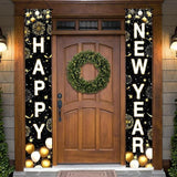Extra Large New Year Door Banner 72x12 Inch Porch Sign and Party Decorations 2026