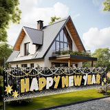 Happy New Year Banner 2026 XL Yard Sign for NYE Party and Outdoor Decor