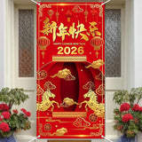 Chinese New Year 2025 Banner Year of the Snake Door Decoration