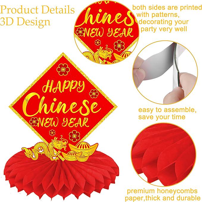 10 Pcs Chinese New Year 2026 Table Centerpieces Year of the Horse Decor