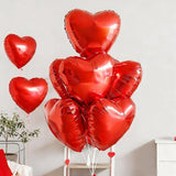 Heart Shaped Red Foil Balloons 15 Pack 18 Inch Valentines Day Party Decor
