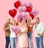 Pink Red Heart Balloons 20PCS 18 Inch Valentines Birthday Wedding Anniversary Party
