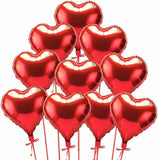 LOVE Heart Foil Balloons 45CM Red Valentines Wedding Birthday Party 10PCS
