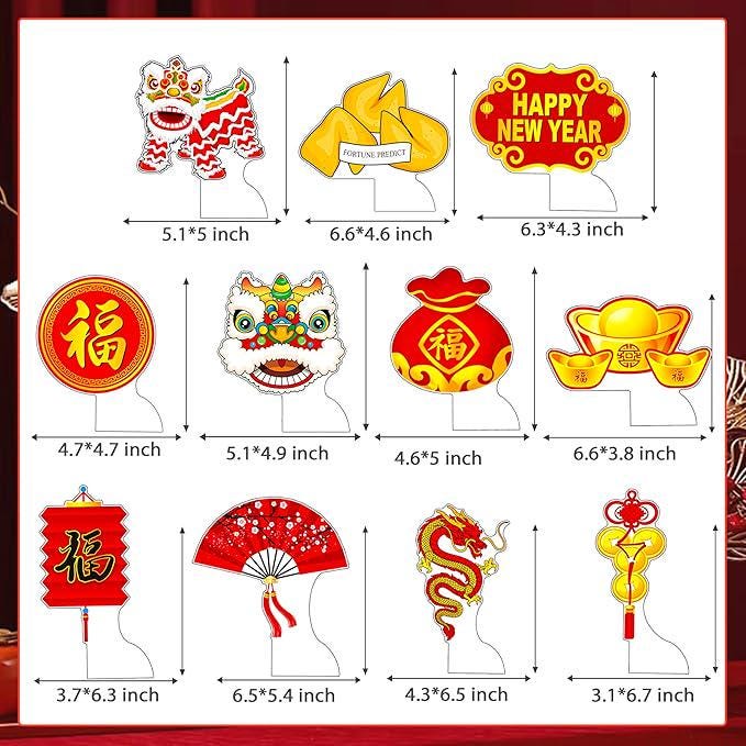 2026 Chinese New Year Honeycomb Centerpieces 11pcs Lunar Festival Table Decor