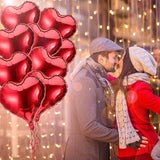 32 Pcs Valentines Foil Balloons 18 Inch Red Heart Wedding Engagement Party Decor