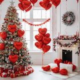 32 Pcs Valentines Foil Balloons 18 Inch Red Heart Wedding Engagement Party Decor