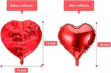 32 Pcs Valentines Foil Balloons 18 Inch Red Heart Wedding Engagement Party Decor