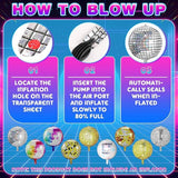 12 Pcs 4D Disco Ball Balloons, Colorful Party Decorations