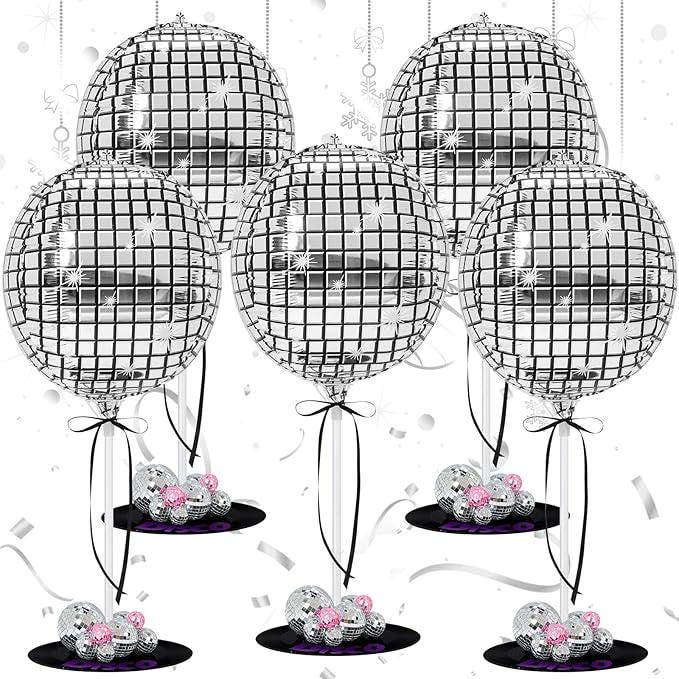 Disco Ball Balloon Centerpiece Kit, 78 Pcs Party Decorations