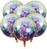 6 Pcs Disco Ball Balloons 22 Inch Mylar Foil Party Decorations Graduation Disco