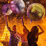 6 Pcs Disco Ball Balloons 22 Inch Mylar Foil Party Decorations Graduation Disco