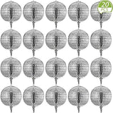 20 Pcs 4D Disco Ball Balloons, Metallic Mirror Party Decorations