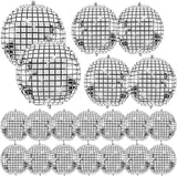 20 Pack Large Disco Ball Balloons 32 22 10 Inch Silver Metallic Party Decorations
