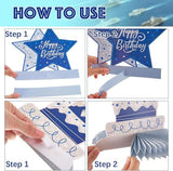 12 Pieces Blue Birthday Table Decorations Honeycomb Centerpieces Party Props