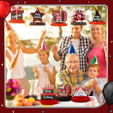 Red Black 50th Birthday Honeycomb Table Centerpieces Decorations for All