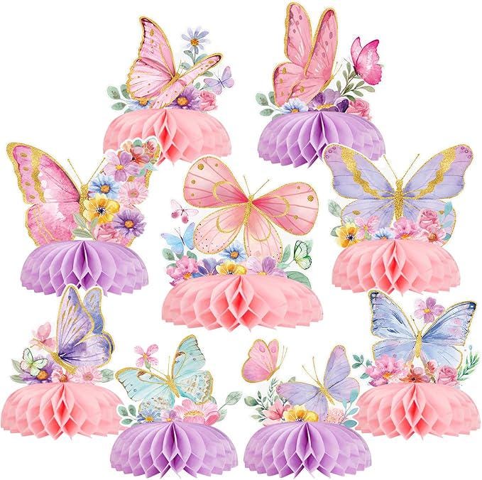 9PCS Butterfly Table Centerpieces Birthday Baby Shower Party Decorations