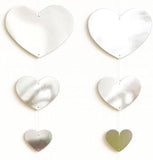 Metallic Hanging Heart Garland 2 Set Valentines Wall Decorations Party Streamers 240 Cm