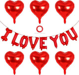 16 Inch Red I Love You Balloons with 18 Inch Heart Balloons Valentines Wedding Party Decor