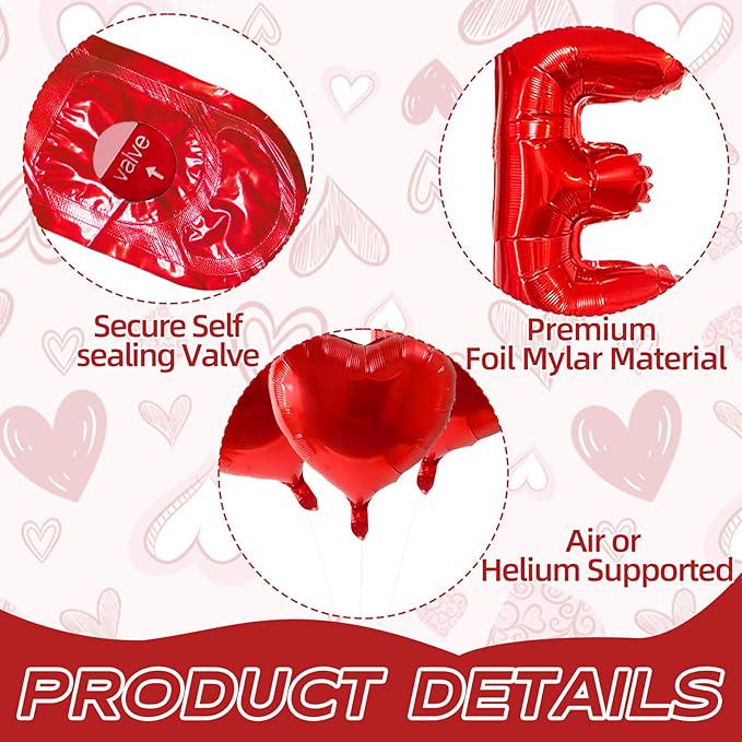 I Love You Balloons with Heart Balloons 500 Rose Petals Love Balloon Valentines Wedding Party