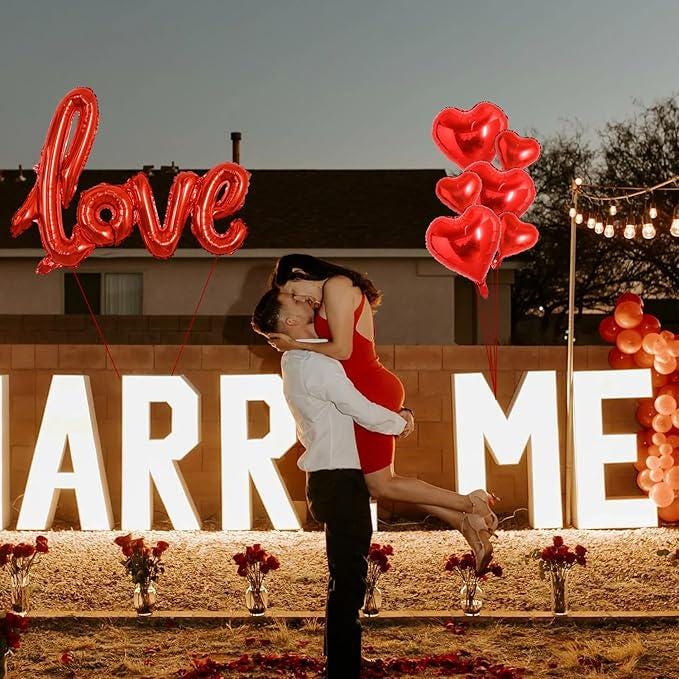 Red Heart Balloons and Love Balloon Kit 21 Pcs Valentines Wedding Party Decorations